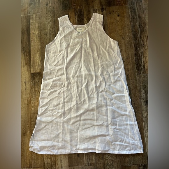 Flax Linen Lavender Midi Dress Size Large - Picture 1 of 4